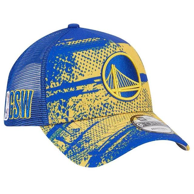 New Era Mens Golden State Warriors New Era Warriors A Frame OTC NBA 24 Tip Off Hat - Mens Blue/Yellow Product Image