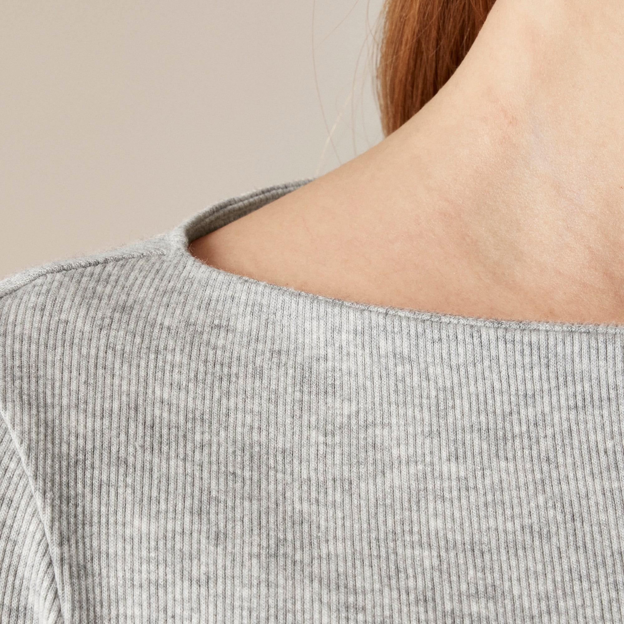 Fine rib boatneck top Product Image