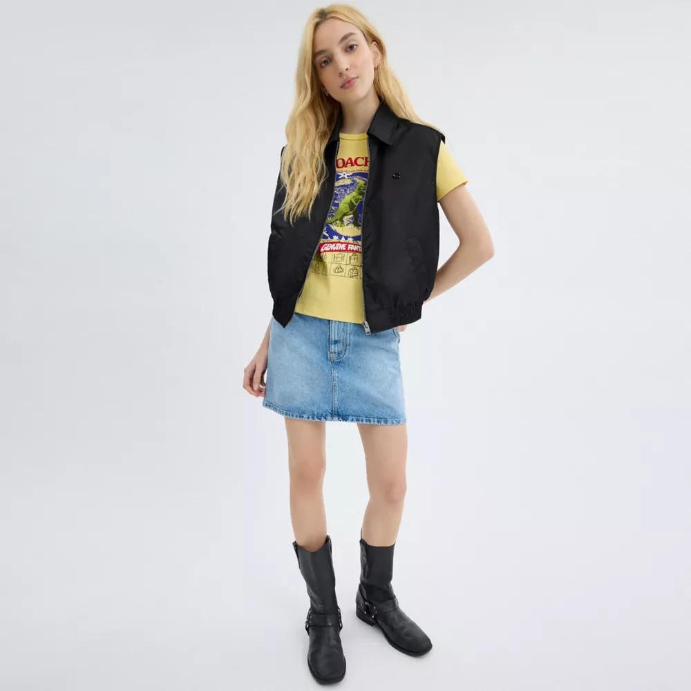 Cropped Vest In Recycled Nylon Product Image