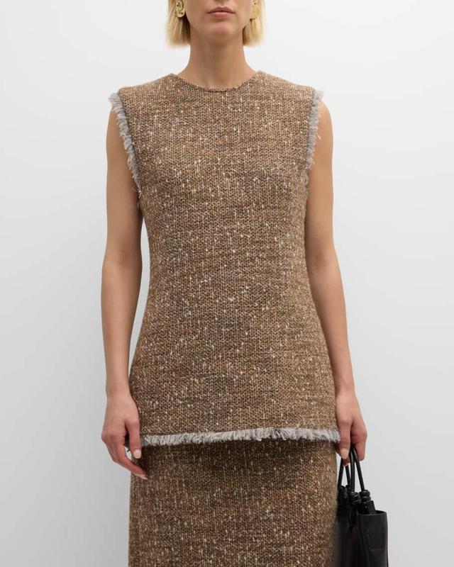 Tweed Sleeveless Tailored Top Product Image