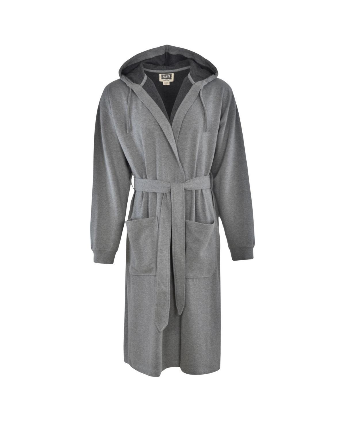 Mens Hanes 1901 Athletic Hooded Cotton Fleece Robe Product Image