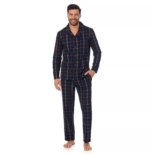 Mens Cuddl Duds Cozy Lodge Notch Collar Pajama Top & Pajama Pants Set Product Image