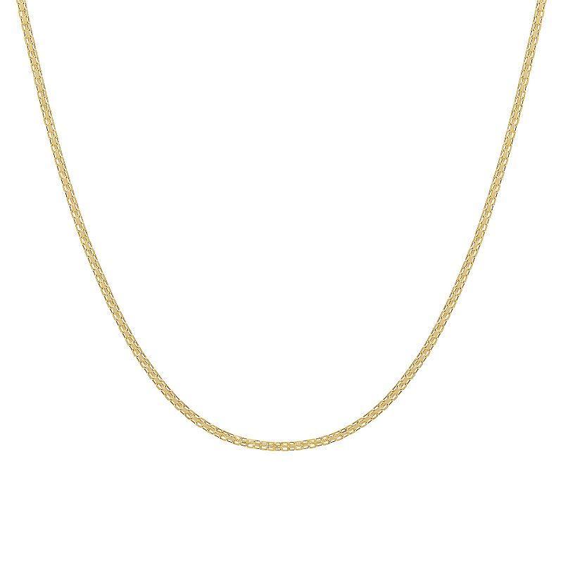 Jordan Blue 14k Gold 1.7 mm Bismark Chain Necklace, Womens Yellow Product Image