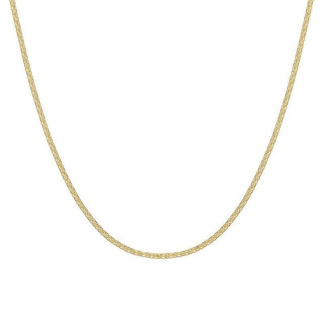 Jordan Blue 14k Gold 1.7 mm Bismark Chain Necklace, Womens Yellow Product Image