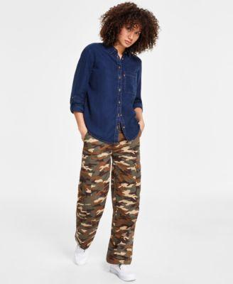 Womens Levis 94 Baggy Cargo Pants Green Product Image