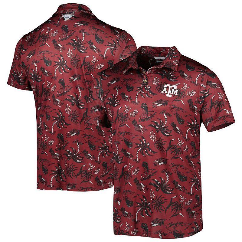 Mens Columbia Maroon Texas A&M Aggies Super Terminal Tackle Omni-Shade Polo Product Image