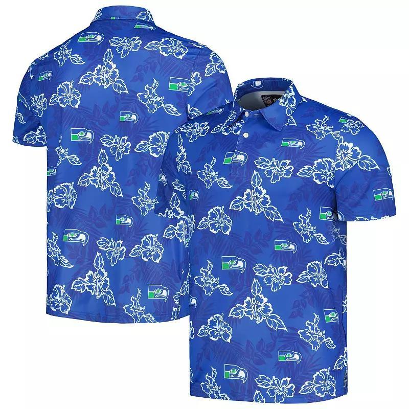 Mens Reyn Spooner Royal Seattle Seahawks Throwback Pua Performance Polo Product Image