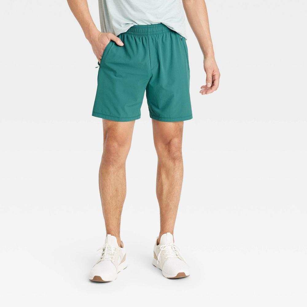 Mens Stretch Woven Shorts 7 - All In Motion Teal Blue Product Image