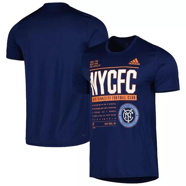 Mens adidas New York City FC Club DNA Performance T-Shirt Blue Product Image