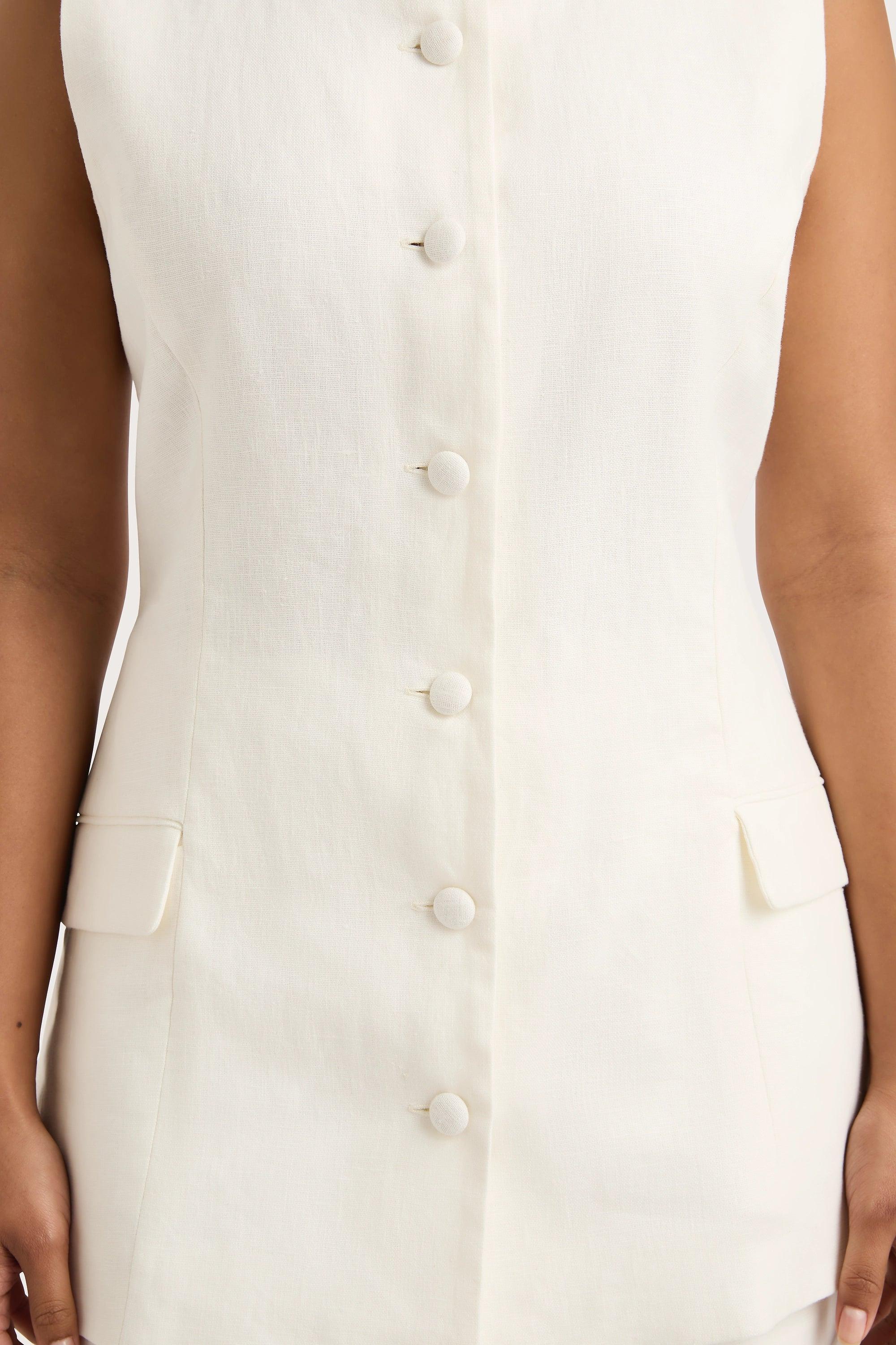 Jane Vest White Product Image