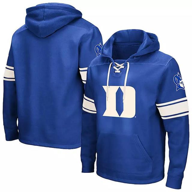 Mens Colosseum Royal Duke Devils Lace-Up 2.0 Pullover Hoodie Product Image