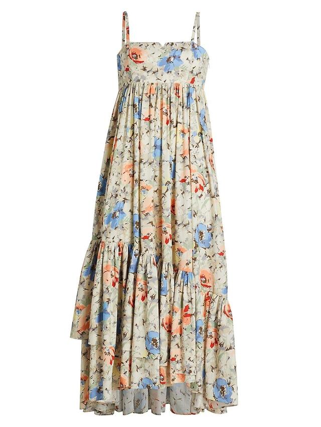 Womens Hailey Floral Cotton-Blend Maxi Dress Product Image