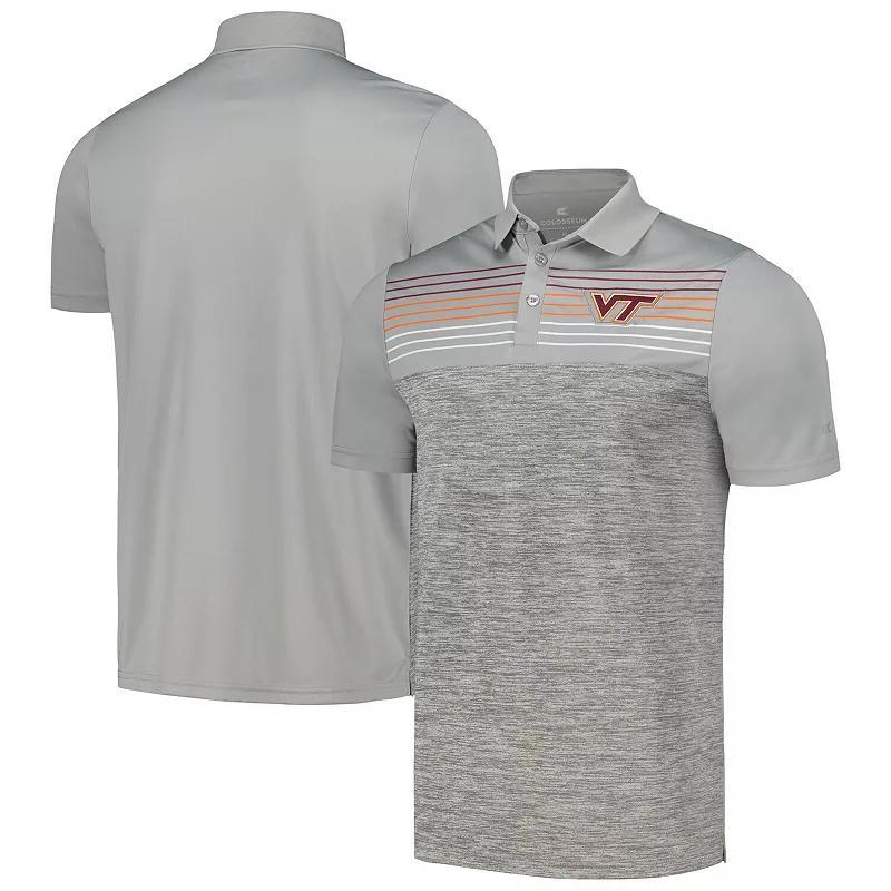 Mens Colosseum Gray Virginia Tech Hokies Cybernetic Polo Product Image