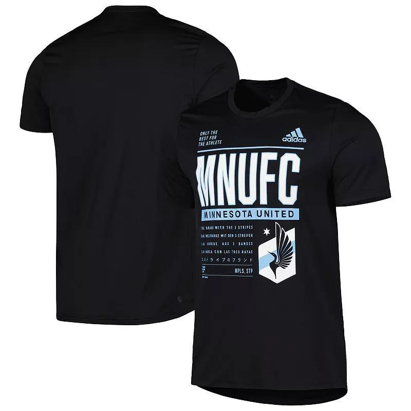 Mens adidas Black Minnesota United Fc Club Dna Performance T-shirt Product Image