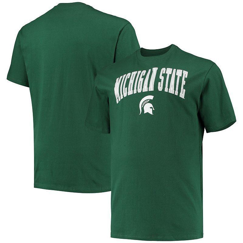 Mens Champion Green Michigan State Spartans Big and Tall Arch Over Wordmark T-shirt Product Image