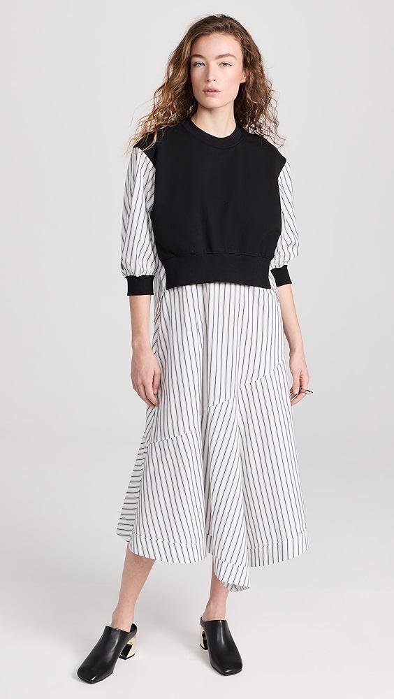 3.1 Phillip Lim Tear Drop Sleeve Sweatshirt Combo Dress | Shopbop Product Image