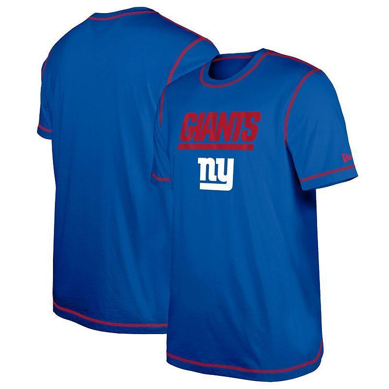 Mens New Era Royal New York Giants Third Down Puff Print T-Shirt Product Image