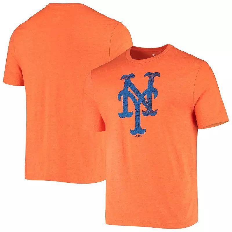 Mens Fanatics Branded Heathered New York Mets Weathered Official Logo Tri-Blend T-Shirt Product Image