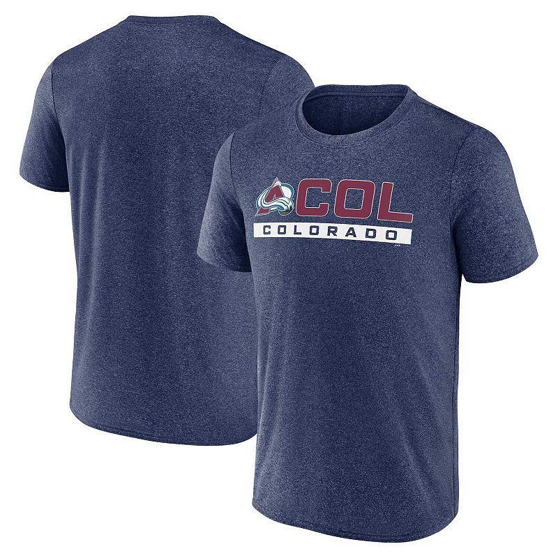 Mens Fanatics Branded Heather Navy Colorado Avalanche Playmaker T-Shirt Product Image