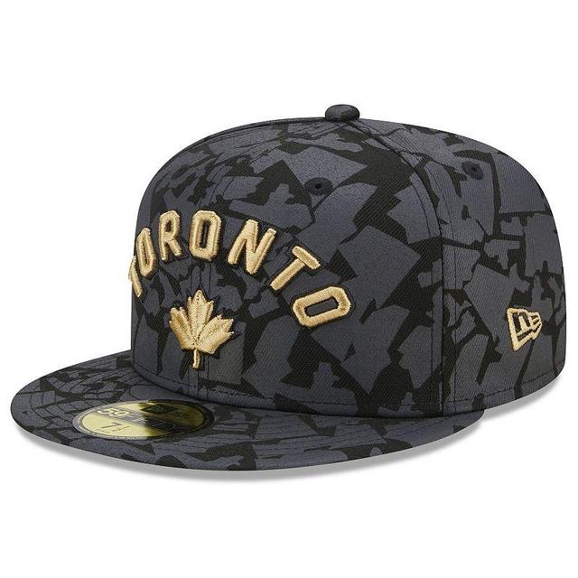 Mens New Era Gray Toronto Raptors 2022/23 City Edition Official 59FIFTY Fitted Hat Product Image