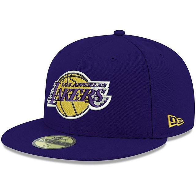 Mens New Era Los Angeles Lakers Official Team Color 59FIFTY Fitted Hat Product Image