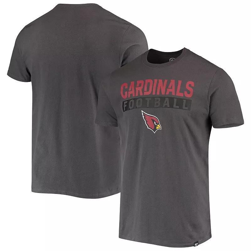 Mens 47 Charcoal Arizona Cardinals Dark Ops Super Rival T-shirt Product Image