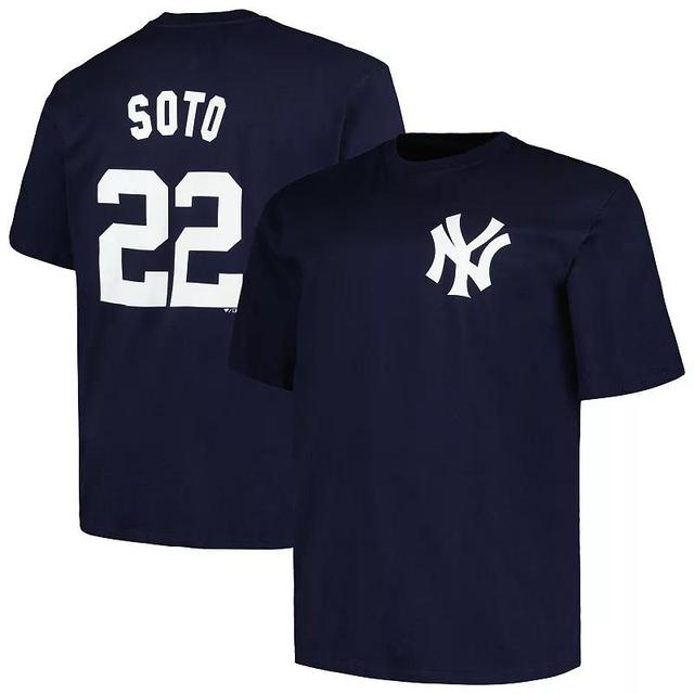 Mens Profile Juan Soto New York Yankees Big & Tall Player Name & Number T-Shirt Blue Product Image