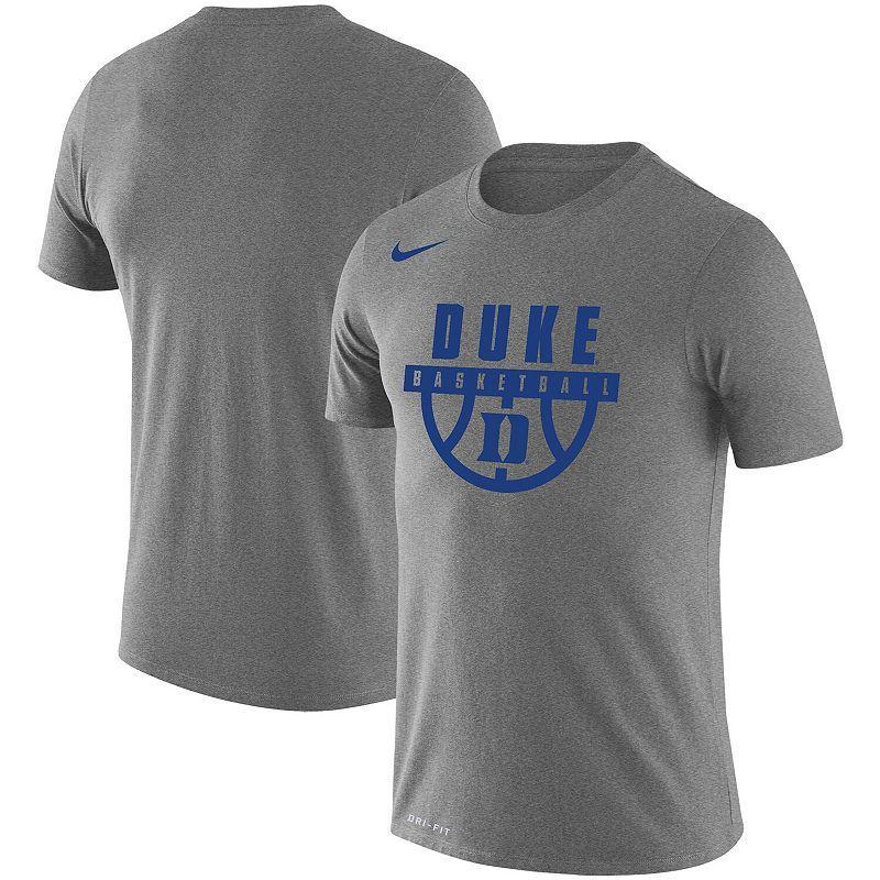 Mens Nike Heathered Gray Duke Blue Devils Basketball Drop Legend Performance T-Shirt Product Image