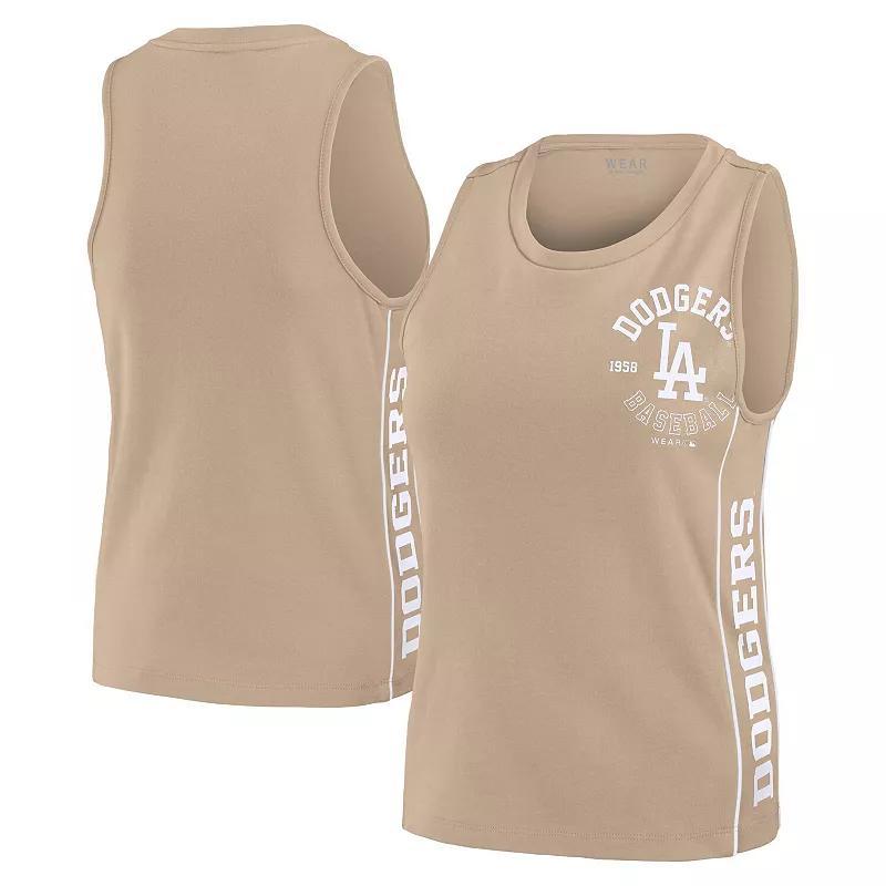 Womens WEAR by Erin Andrews Tan Los Angeles Dodgers Tonal Tank Top Product Image