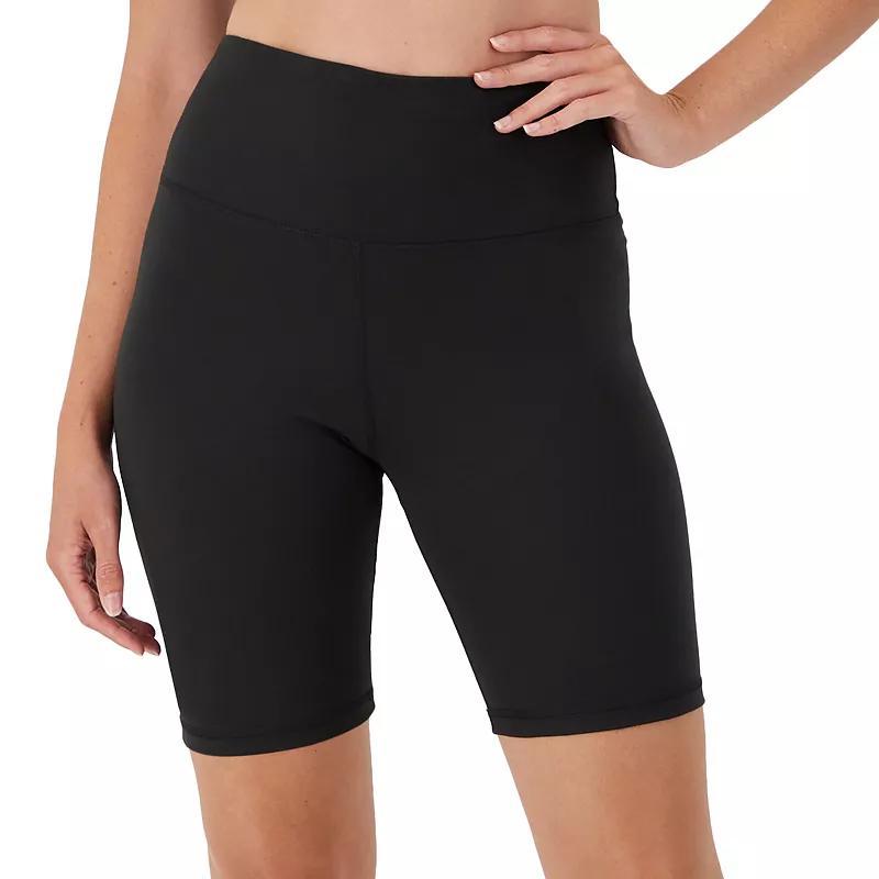 Womens Hanes Moves High-Waisted 7.25-in. Bike Shorts with Internal Pocket Product Image