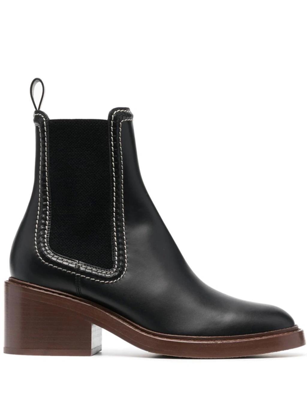 Mallo Leather Ankle Chelsea Boots In Black product image