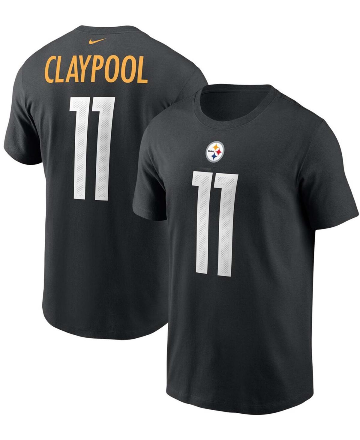 Mens Chase Claypool Black Pittsburgh Steelers Name and Number T-shirt Product Image