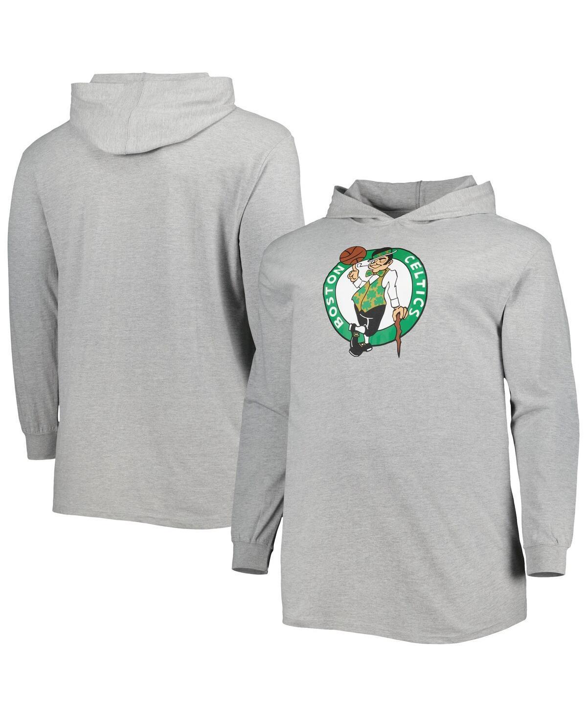 Mens Fanatics Heather Gray Boston Celtics Big and Tall Pullover Hoodie Product Image