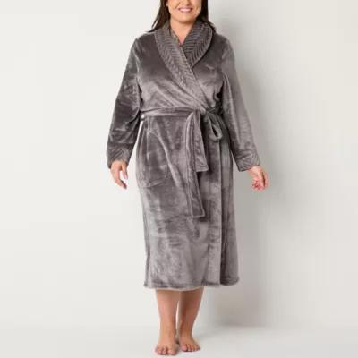 Liz Claiborne Womens Plus Fleece Long Sleeve Long Length Robe Product Image