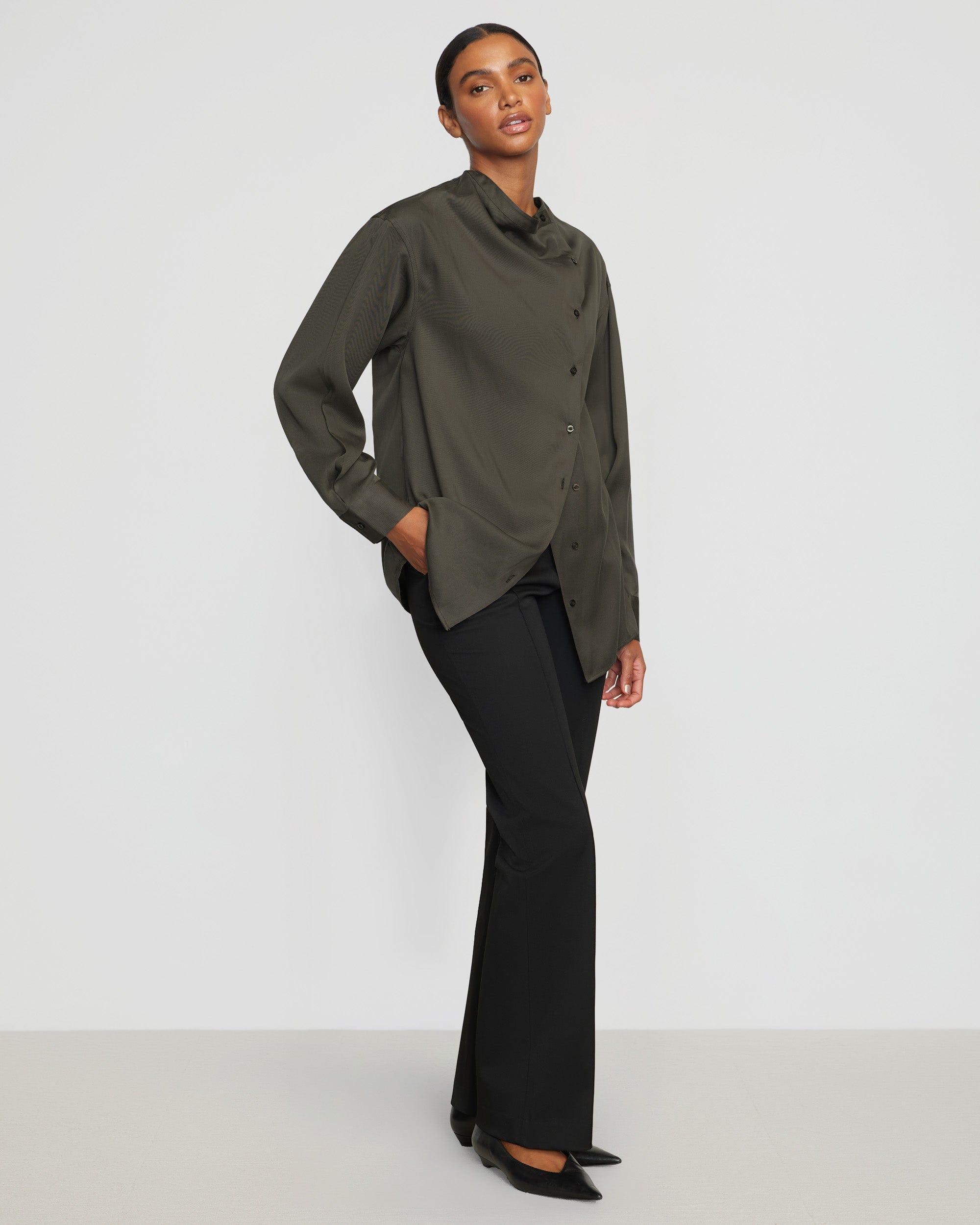 Jemima Tencel Wrap-Neck Blouse Product Image