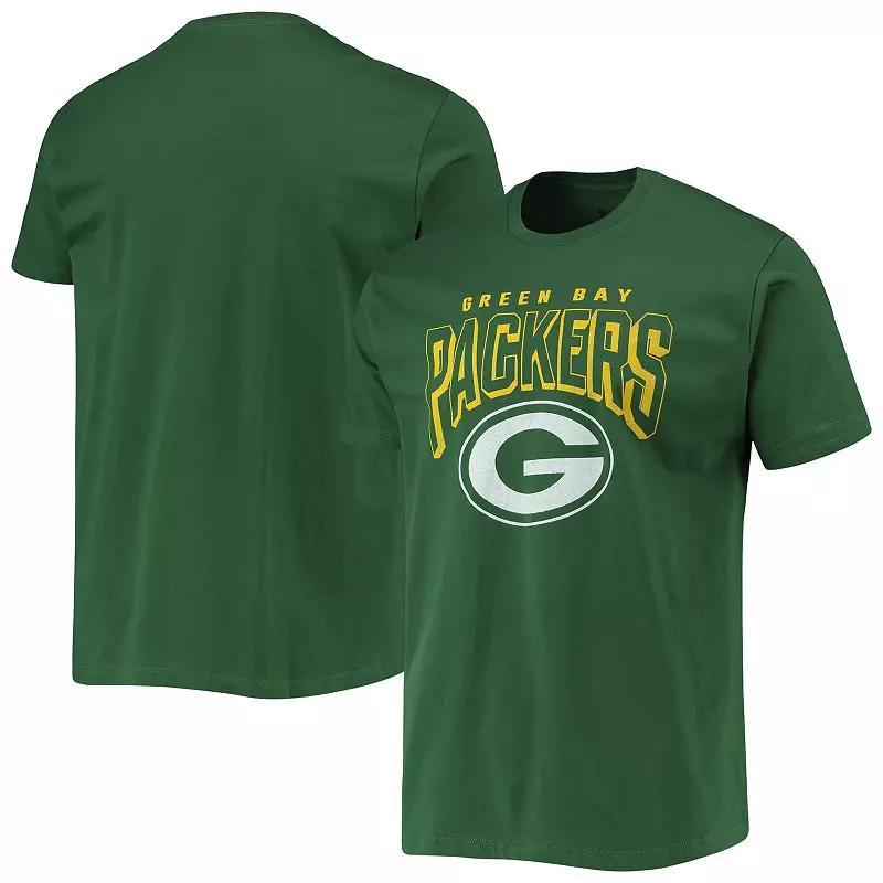 Mens Junk Food Green Green Bay Packers Bold Logo T-shirt Product Image