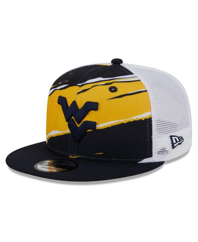 Mens New Era West Virginia Mountaineers Tear Trucker 9FIFTY Snapback Hat, Blue Product Image