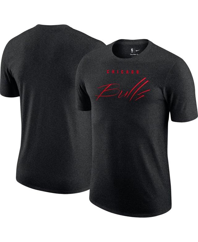 Mens Nike Heather Black Chicago Bulls Courtside Versus Flight Max90 T-shirt Product Image