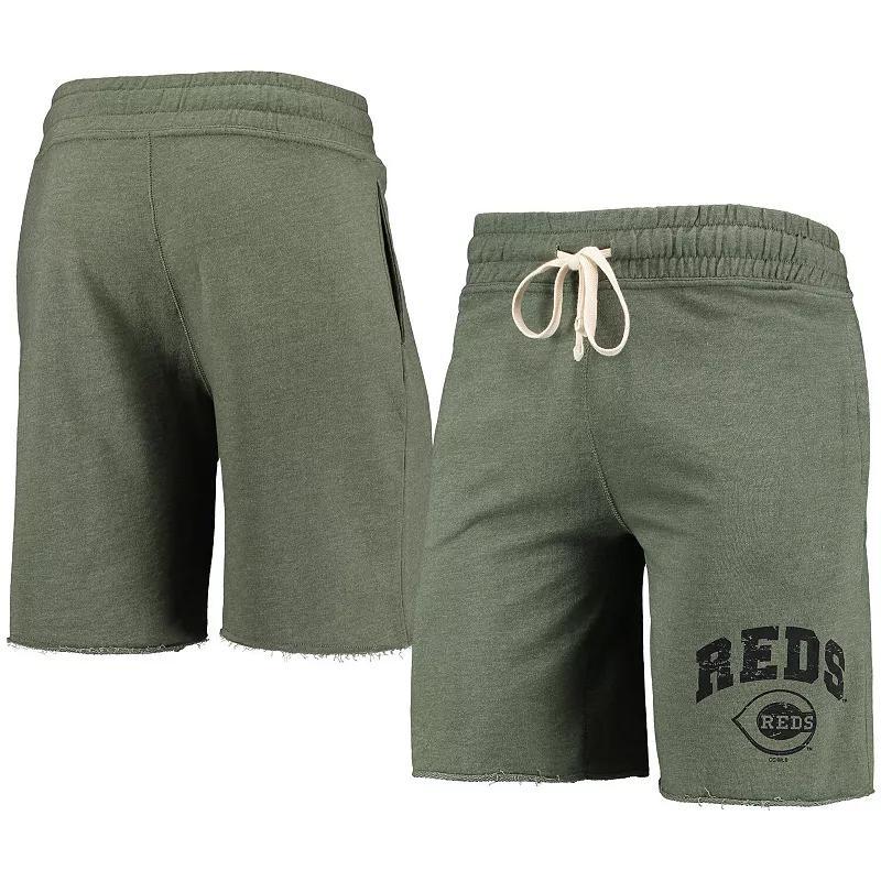 Mens Concepts Sport Heathered Olive Cincinnati Reds Mainstream Tri-Blend Shorts Product Image