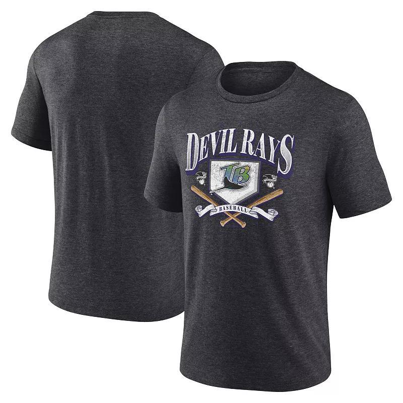 Mens Fanatics Branded Heather Charcoal Tampa Bay Rays Home Team Tri-Blend T-Shirt Product Image