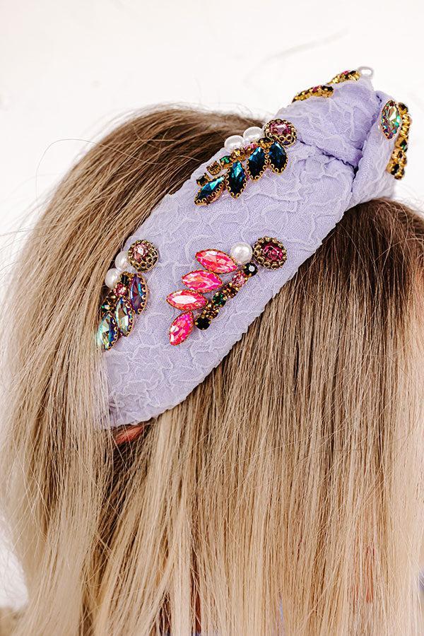 Pics Of Paradise Embellished Headband In Lavender Product Image