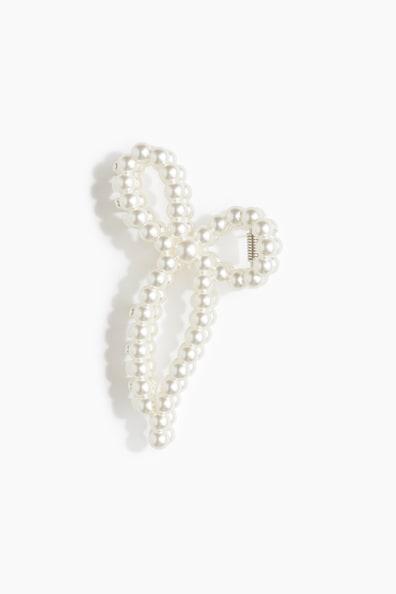 Beaded Bow-Shaped Hair Claw Product Image