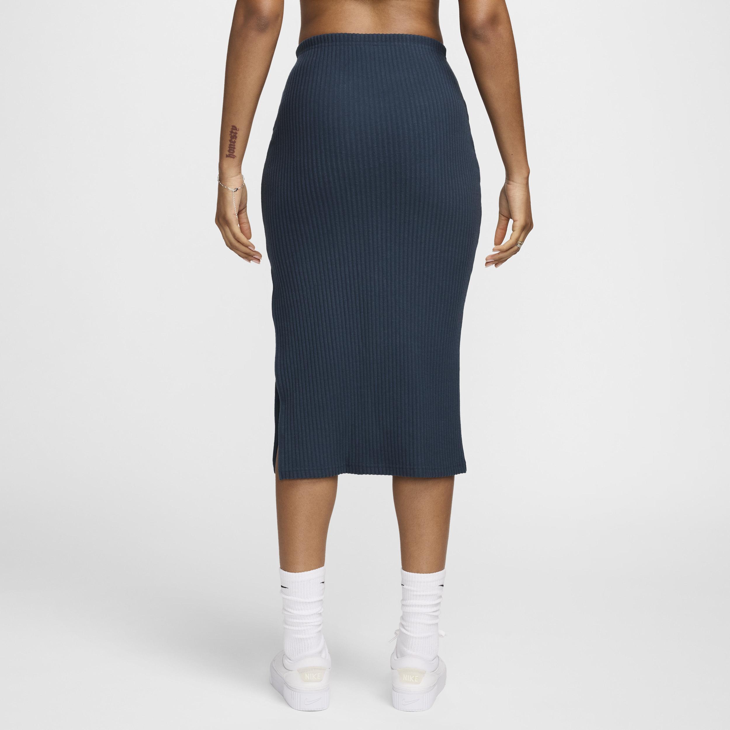 Women's Nike Sportswear Chill Rib Slim Midi Skirt Product Image