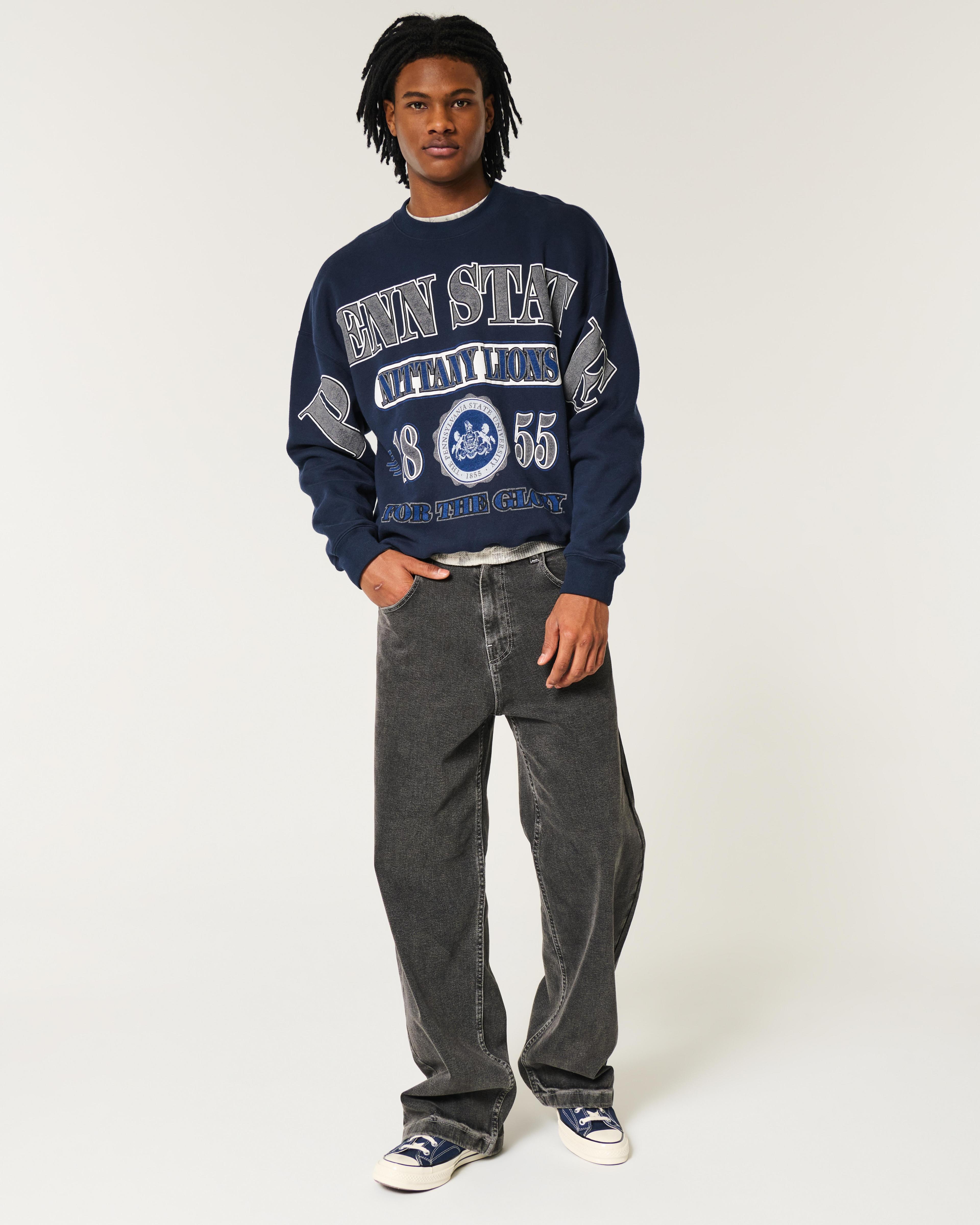 Boxy Penn State Nittany Lions Graphic Crew Sweatshirt Product Image