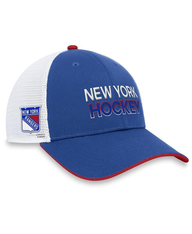 Mens Fanatics Blue New York Rangers Authentic Pro Rink Trucker Adjustable Hat Product Image