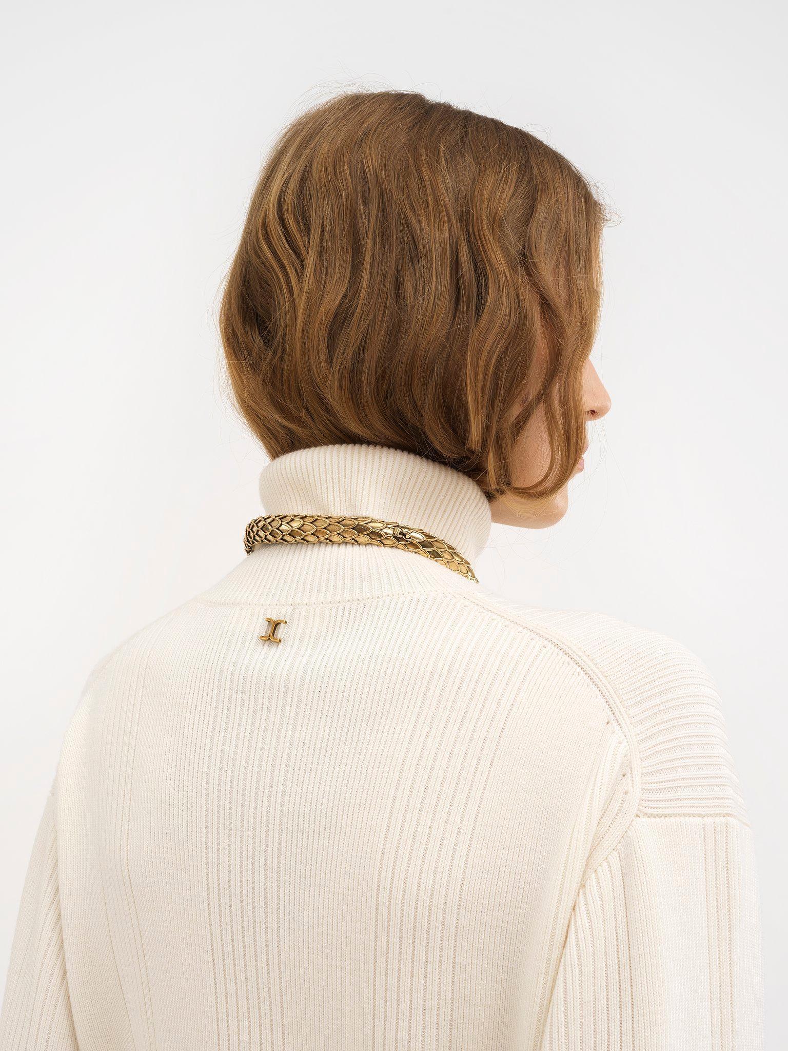 Turtleneck sweater in wool knit product image