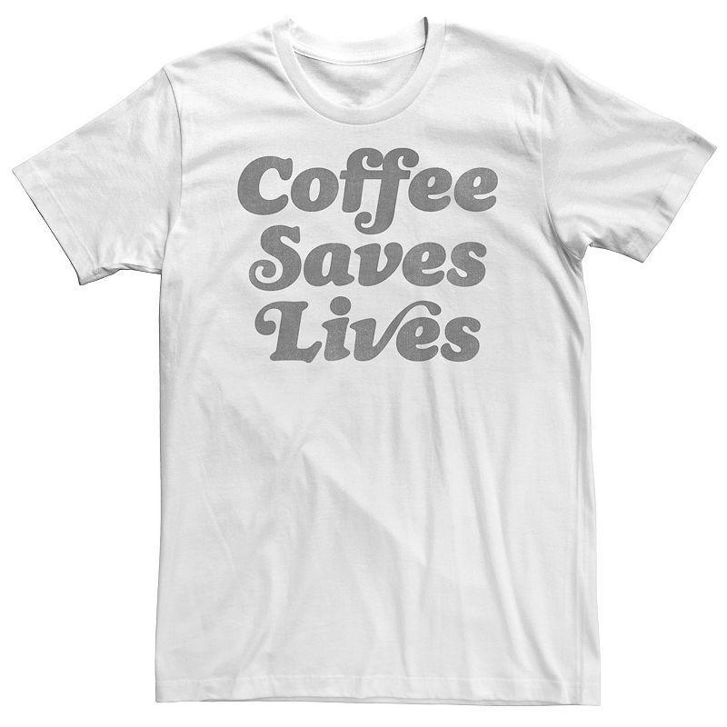 Big & Tall Coffee Saves Lives Tee, Mens Product Image