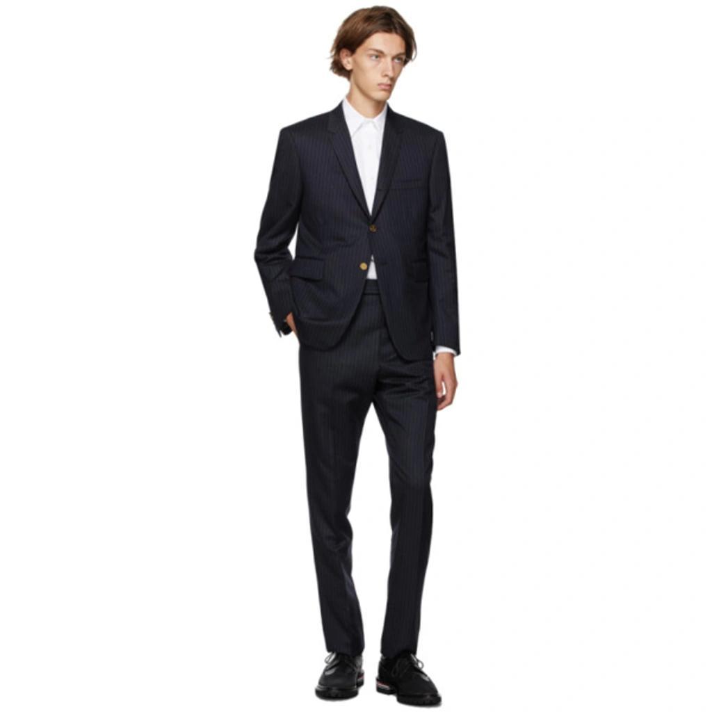 Navy Stripe Classic Blazer In 415 Navy Product Image