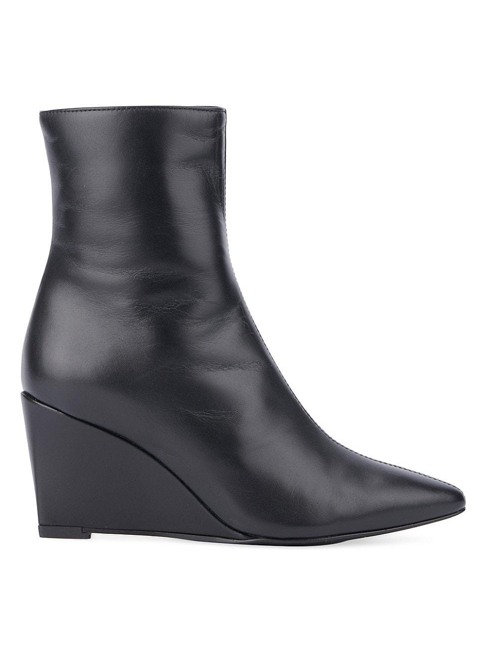 Pauletta Leather Wedge Booties Product Image