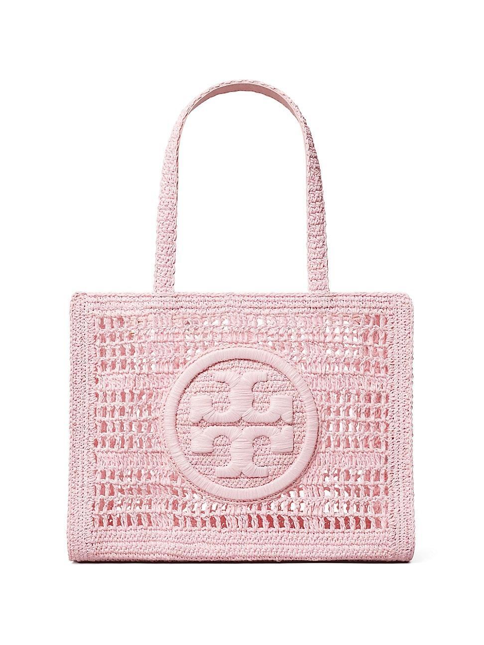 Womens Small Ella Crochet Straw Tote Bag Product Image